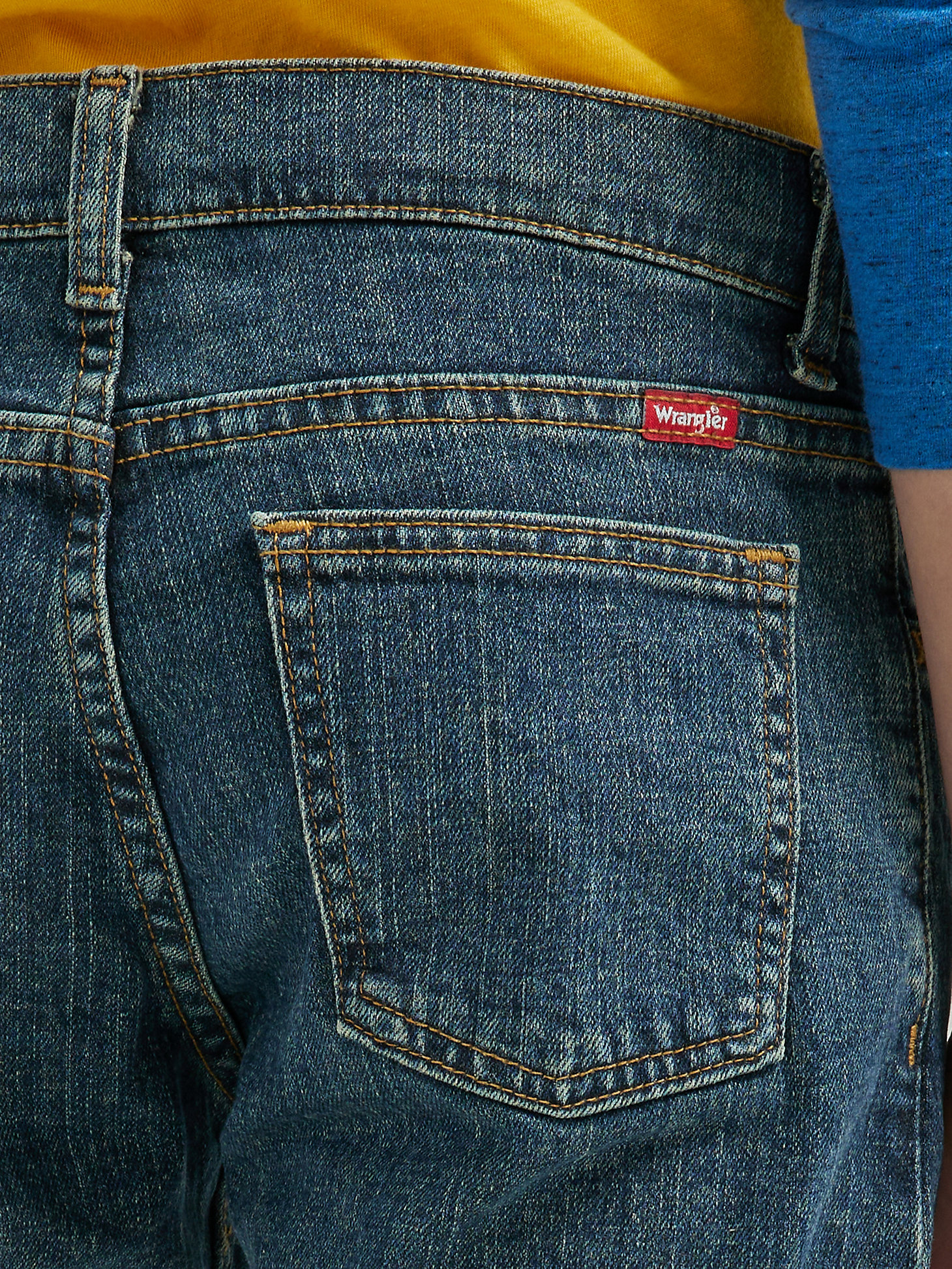 Boy's Wrangler® Five Star Classic Straight Fit Jean (8-16) in Sunkissed Denim alternative view 2