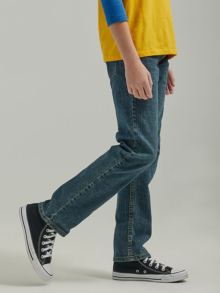Boy's Wrangler® Five Star Classic Straight Fit Jean (8-16) in Sunkissed Denim alternative view 3