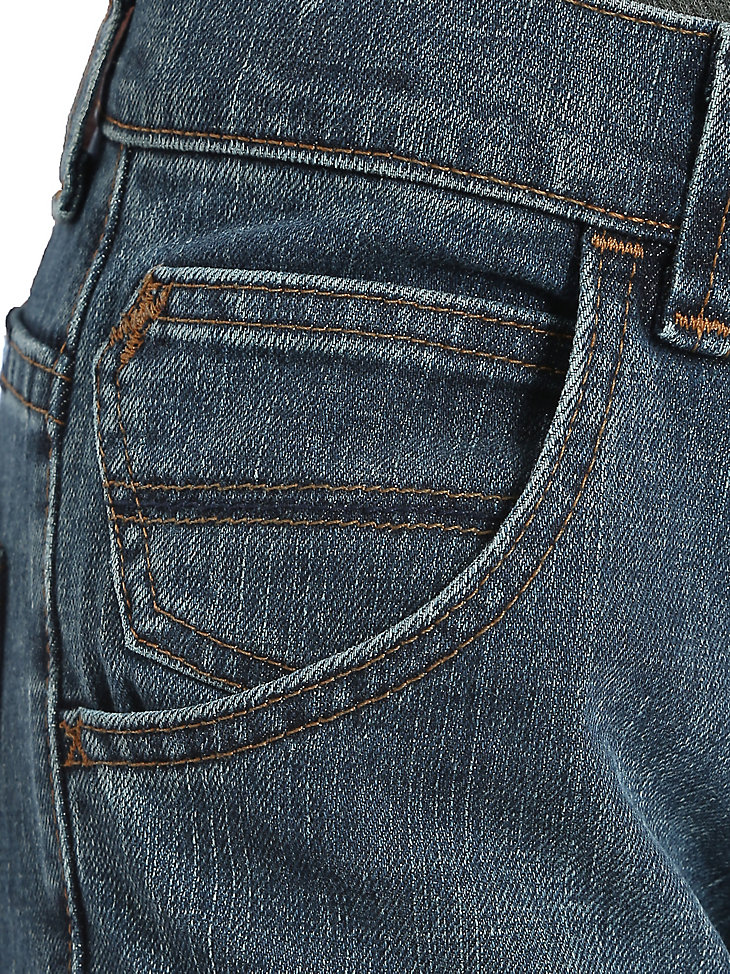 Boy's Wrangler® Five Star Classic Straight Fit Jean (Husky) in Sunkissed Denim alternative view 4