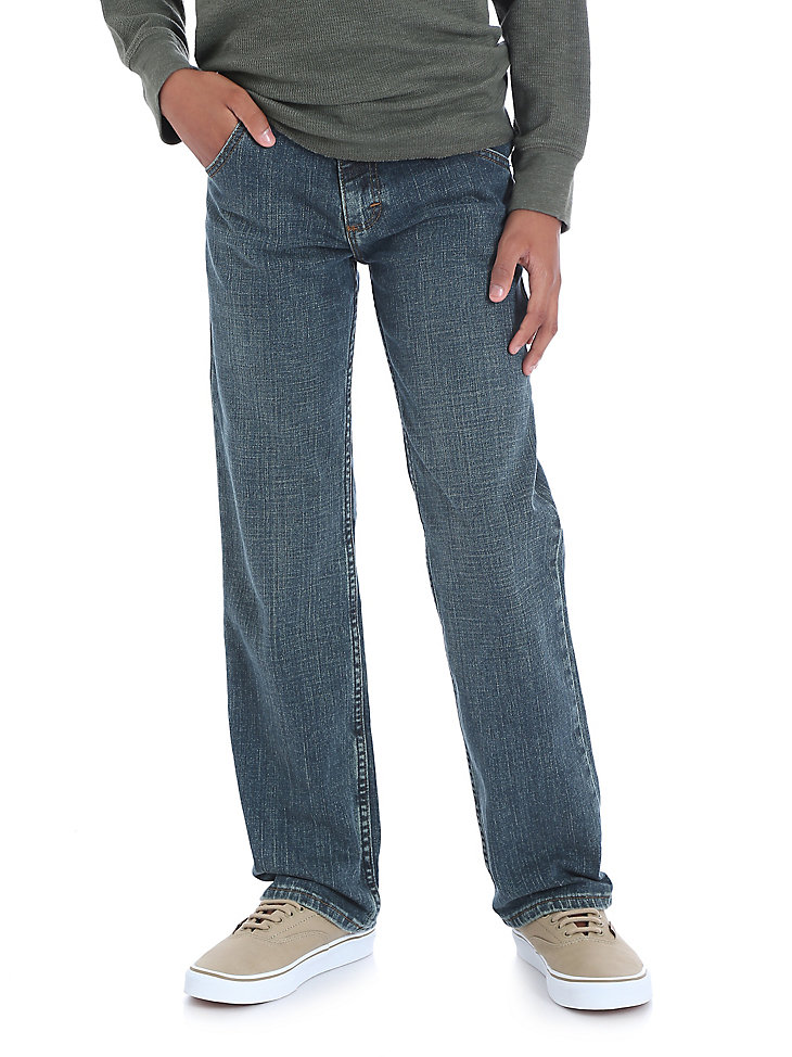 Boy's Wrangler® Five Star Classic Straight Fit Jean (Husky) in Sunkissed Denim main view