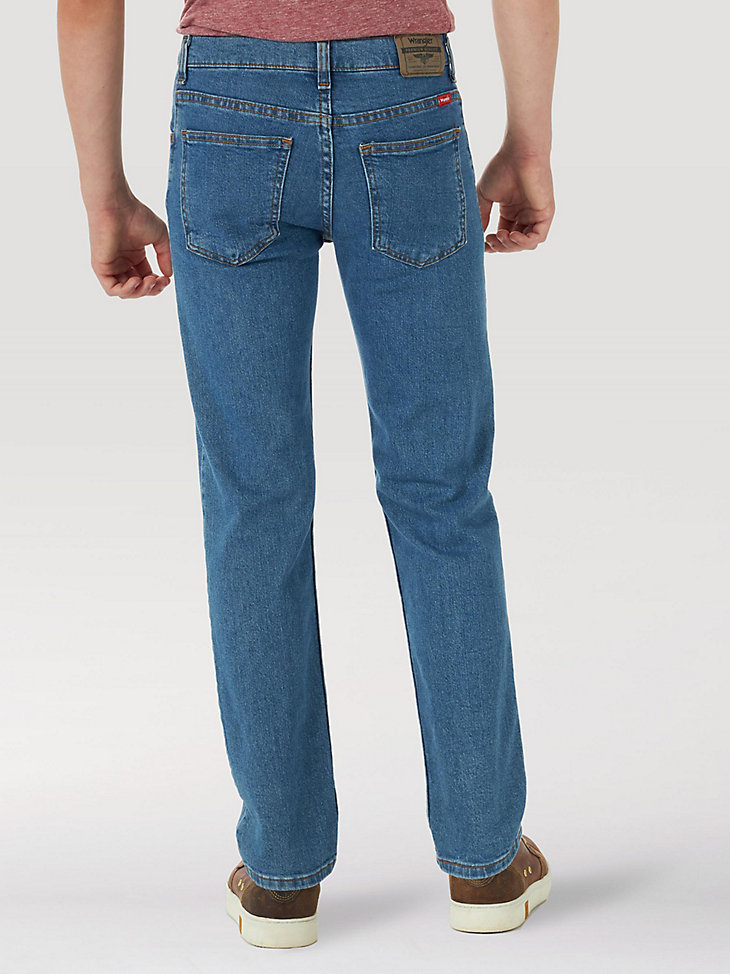 Boy's Wrangler® Five Star Flex Straight Leg Jean (8-16) in True Indigo alternative view