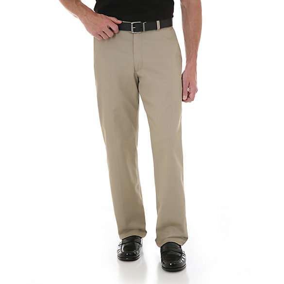 Wrangler® Comfort Solutions Series - Flat Front Casual Pant | Mens ...