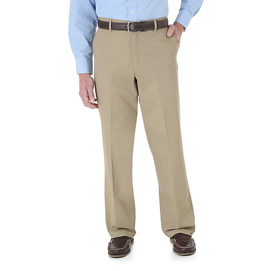 Wrangler® No Iron Ultimate Khaki Flat Casual Pant | Shop Mens Pants at ...