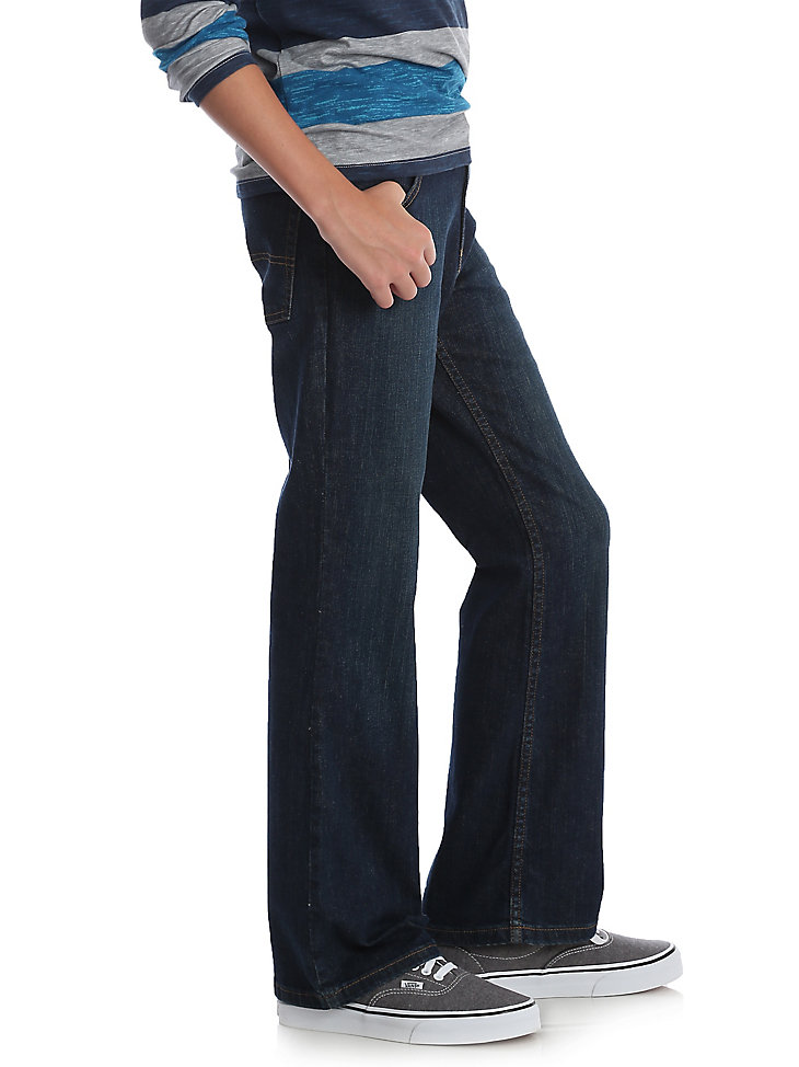 Details about   New Wrangler Boys Five Star Premium Denim Jeans Straight Adj Waist 14 Husky 