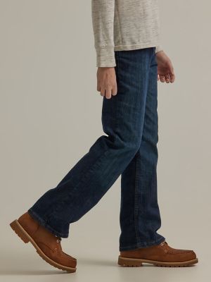 Boy's Wrangler® Five Star Classic Stretch Bootcut Jean (Husky) in Fresh Indigo alternative view 3