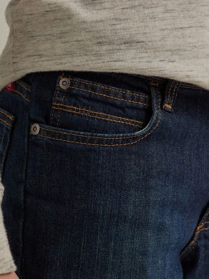 Boy's Wrangler® Five Star Classic Stretch Bootcut Jean (Husky) in Fresh Indigo alternative view 4