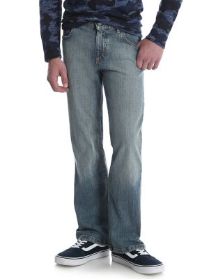 Boy's Wrangler&reg; Five Star Classic Stretch Bootcut Jean (4-7) in Light Denim alternative view
