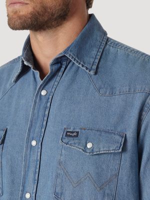 Casual Wear Full Sleeves Mens Denim Shirts Size: Double Extra