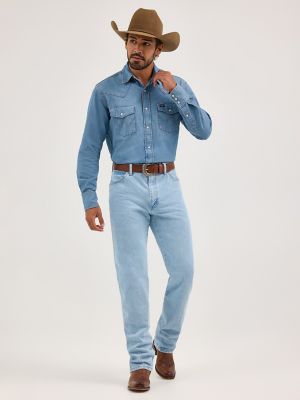 Cowboy Cut® Long Sleeve Western Denim Snap Work Shirt