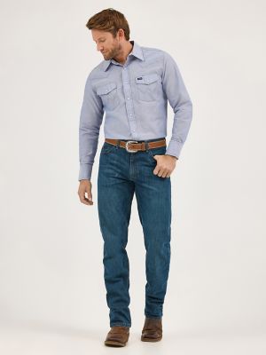 Cowboy Cut® Work Western Chambray Long Sleeve Shirt in Chambray alternative view 2