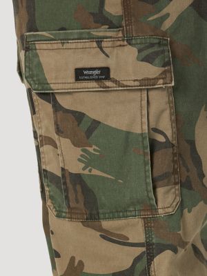 Wrangler® Men's Five Star Premium Relaxed Fit Flex Cargo Pant in Green Brown Camo