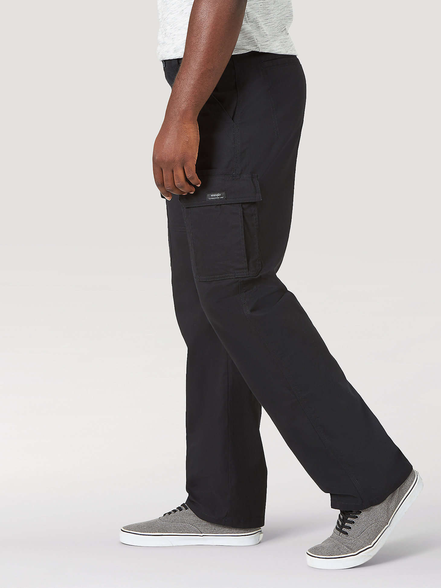 Wrangler® Men's Five Star Premium Relaxed Fit Flex Cargo Pant in Black alternative view 1