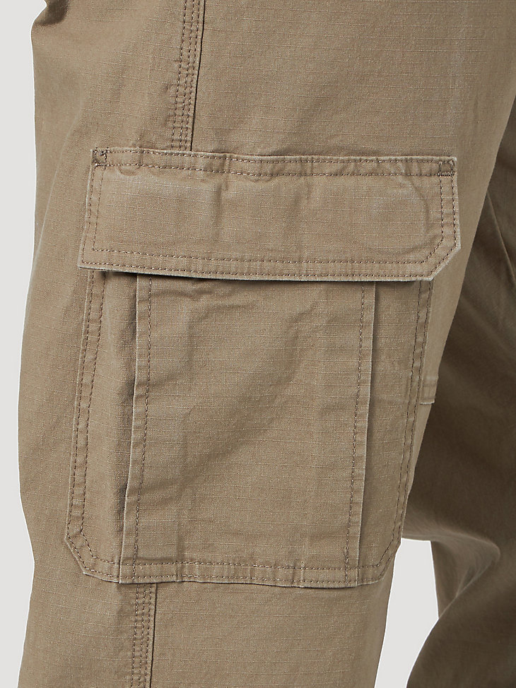 Wrangler® Men's Five Star Premium Relaxed Fit Flex Cargo Pant in Barley alternative view 7