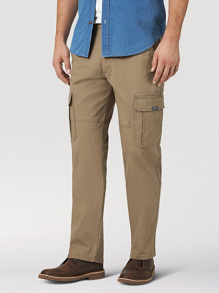 Wrangler® Men's Five Star Premium Relaxed Fit Flex Cargo Pant in Barley alternative view 8