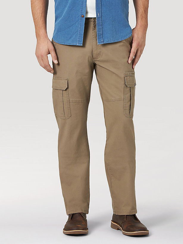 Wrangler® Men's Five Star Premium Relaxed Fit Flex Cargo Pant in Barley
