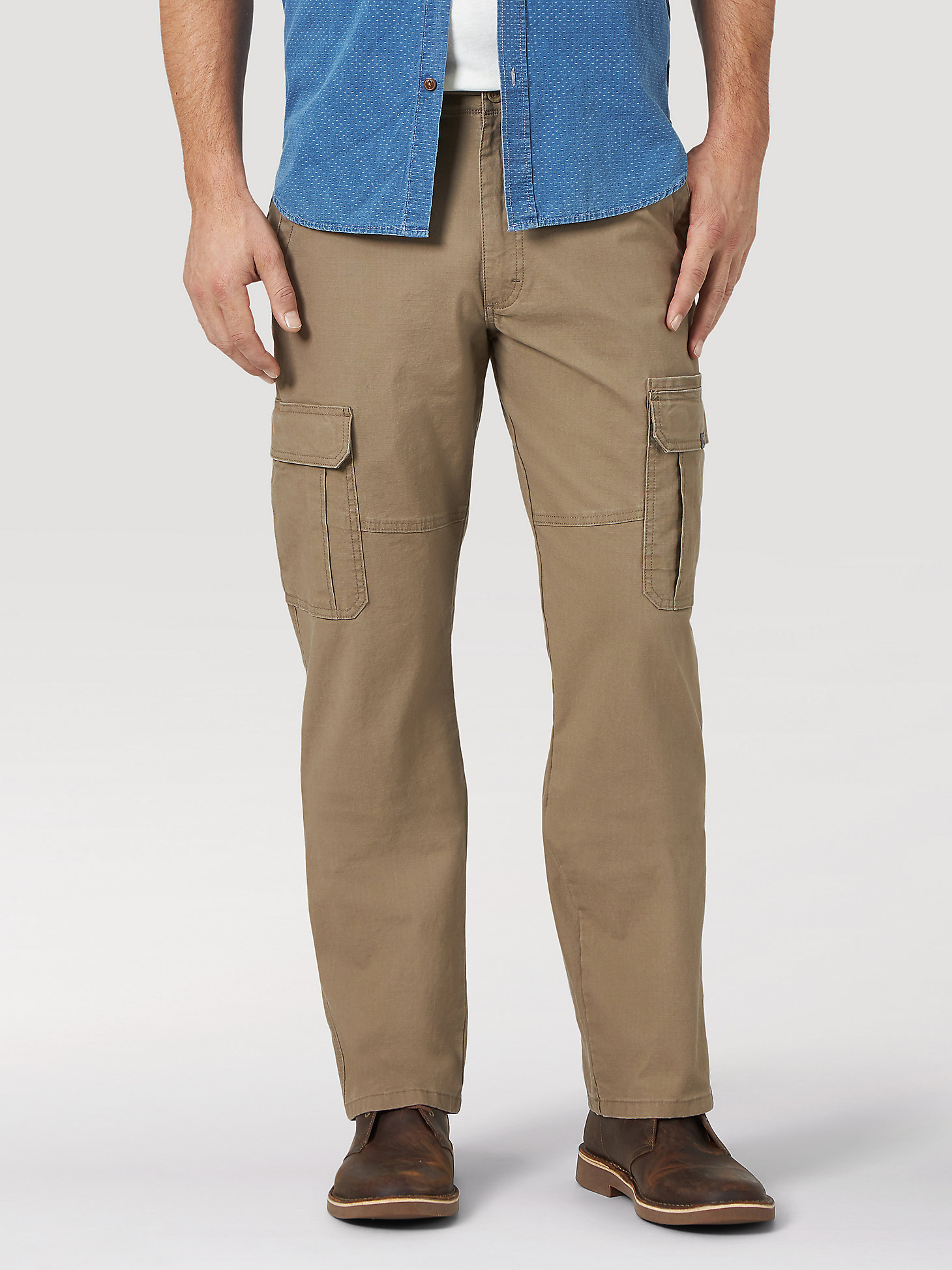 Wrangler® Men's Five Star Premium Relaxed Fit Flex Cargo Pant in Barley main view