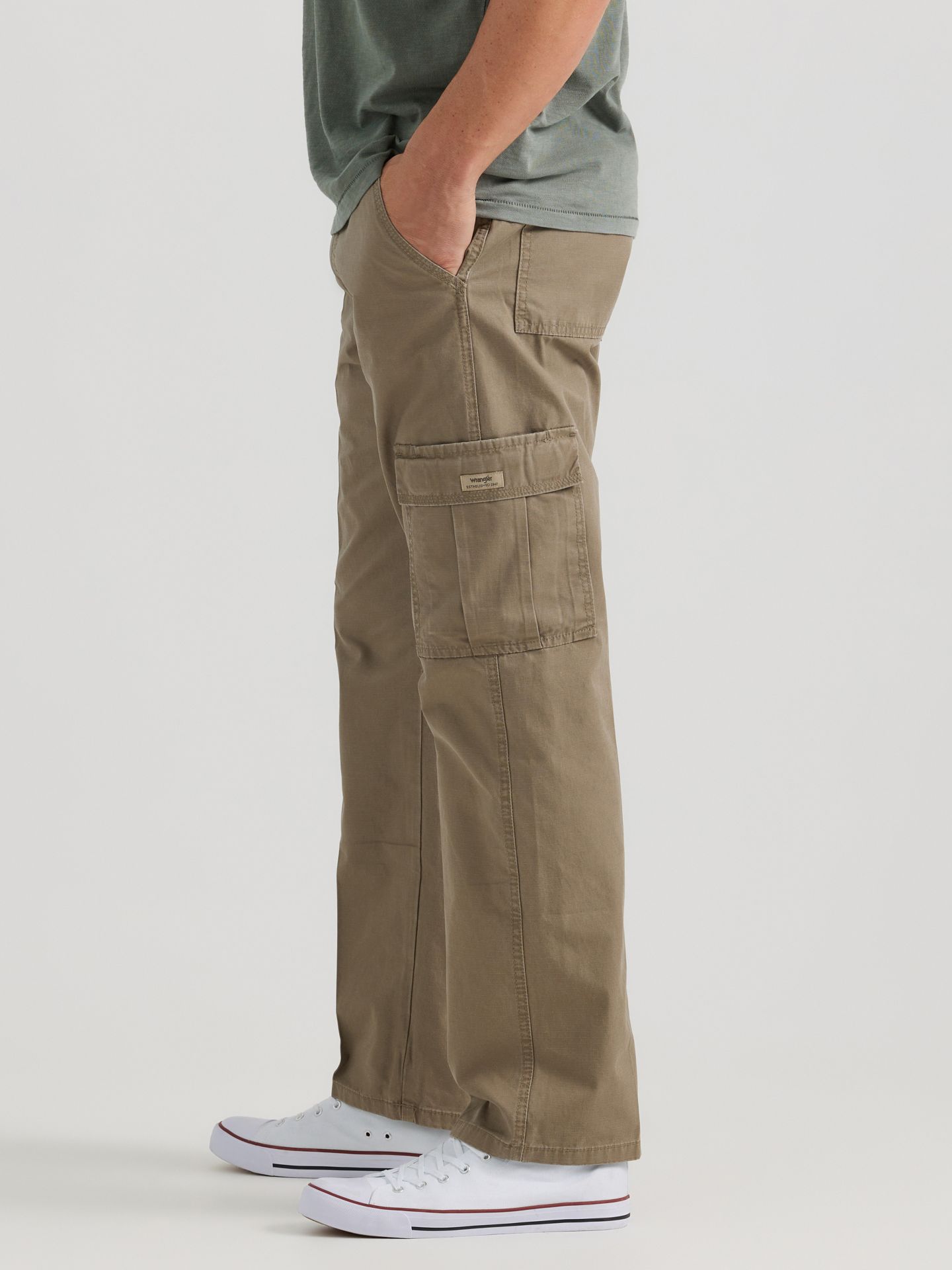 Мужские брюки Wrangler Ripstop Cargo, цвет: Barley — фото 4