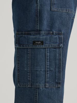 Cargo eco washed & bleached denim jeans - Ferrari - Men