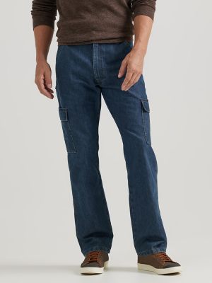 wrangler fleece lined cargo jeans