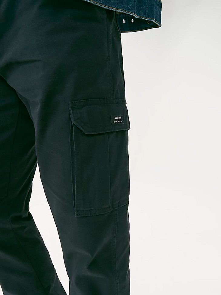 Wrangler® Men's Comfort Flex Waist Cargo Pant in Black alternative view 3