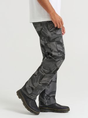 Wrangler&reg; Men's Comfort Flex Waist Cargo Pant in Anthracite Camo