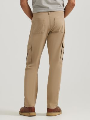 Wrangler Men's Cargo Pants Flex Waist Regular Fit Twill, 7-Pocket Right Tech
