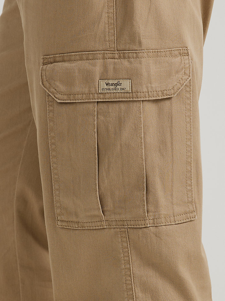 Wrangler® Men's Comfort Flex Waist Cargo Pant in Grain alternative view 6