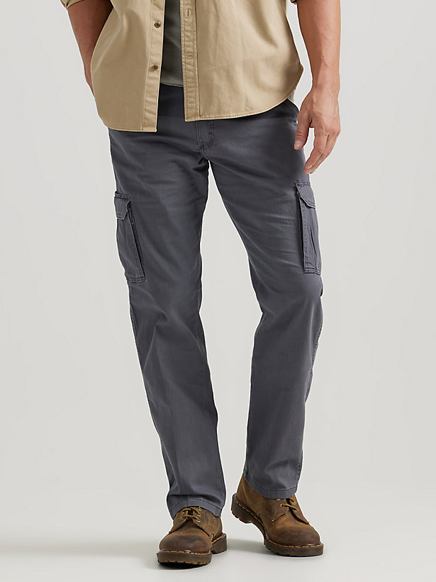 Wrangler® Men's Comfort Flex Waist Cargo Pant in Pewter