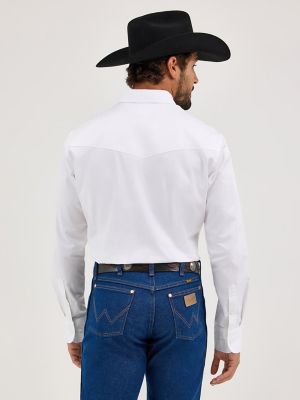 Painted Desert® Long Sleeve Button Down Lightweight Solid Twill Shirt in White alternative view 2