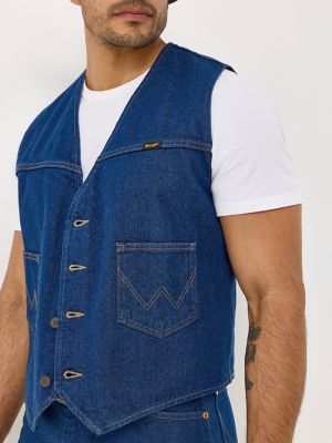 Wrangler sleeveless hot sale denim jacket