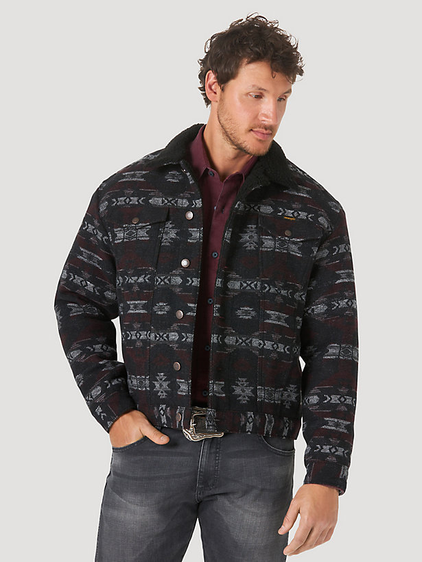 Men's Wrangler® Sherpa Lined Jacquard Print Jacket