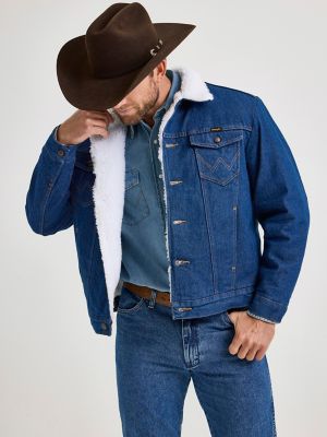 Arriba 32+ imagen wrangler jean sherpa jacket