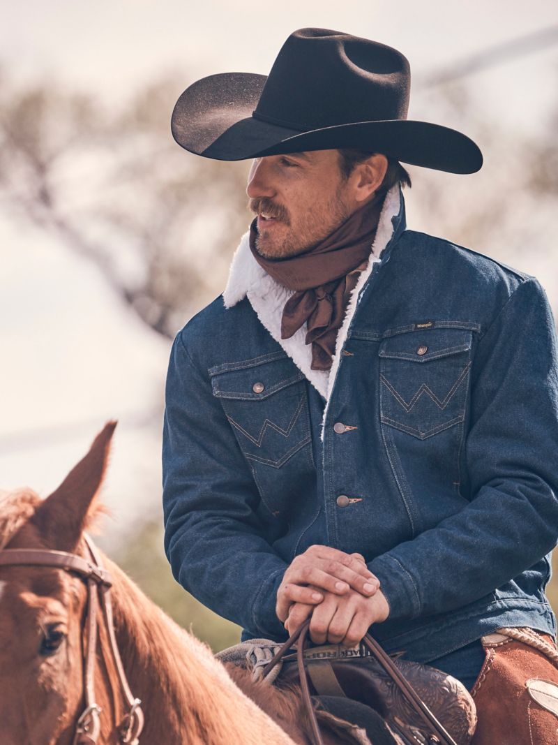 Wrangler Western Sherpa Lined Denim Jacket