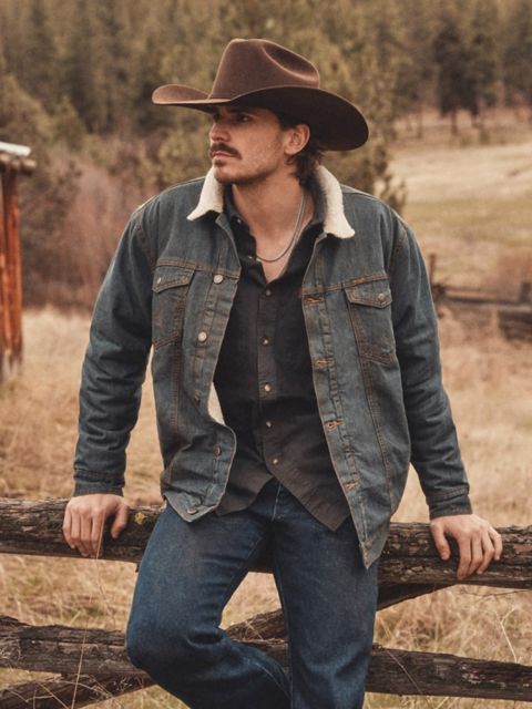 Мужские куртки Wrangler Western Sherpa Lined Denim Trucker Jacket