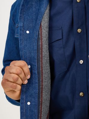 Men's Wrangler&reg; Blanket Lined Corduroy Collar Denim Jacket