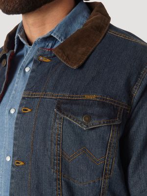 Boy’s Wrangler® Blanket Lined Denim Jacket in Rustic Blue