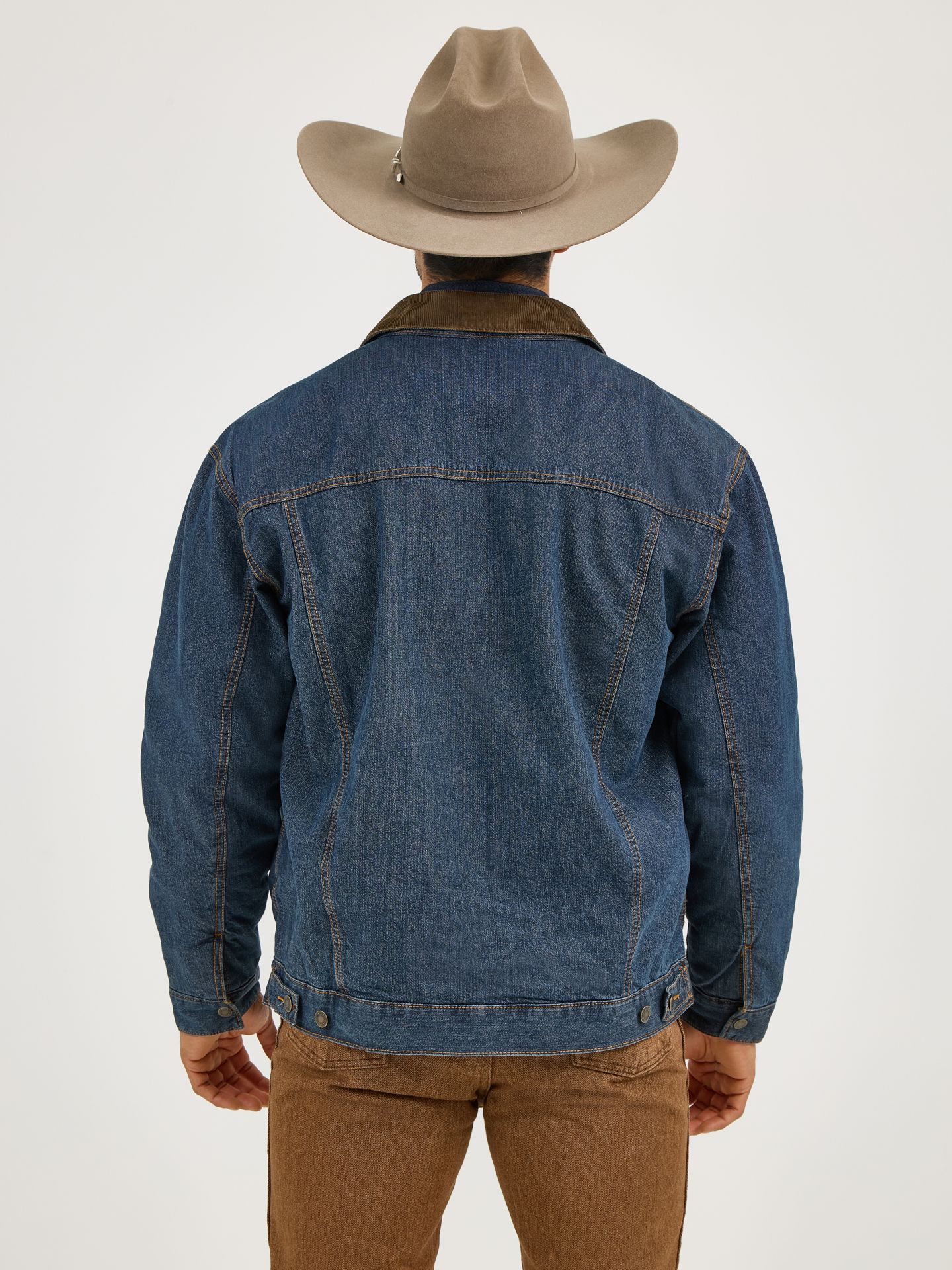 Мужская куртка Wrangler Blanket Lined Denim Jacket, цвет: Rustic — фото 4