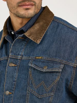 Denim Jackets for Tall Men in Medium Blue