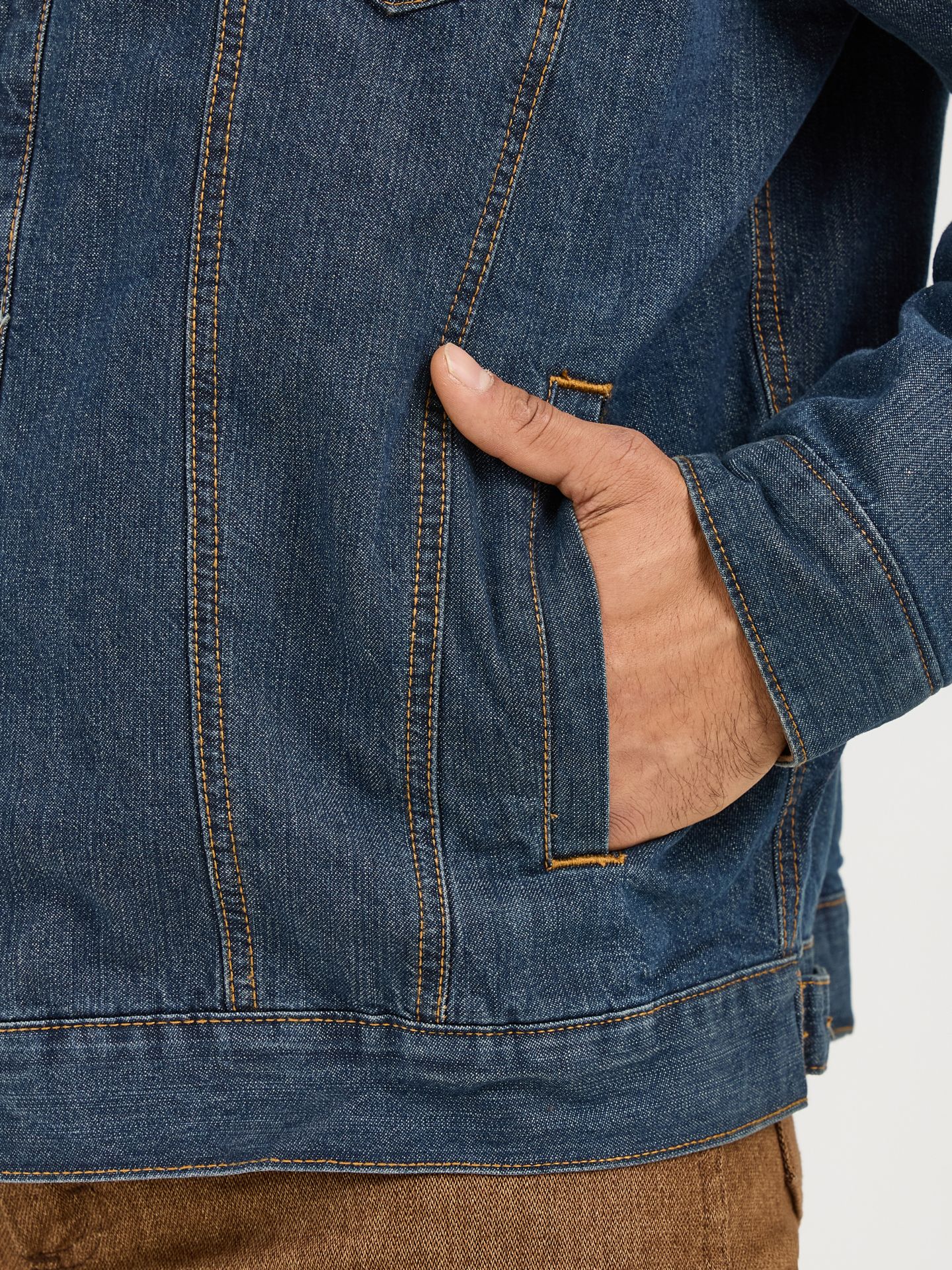 Мужская куртка Wrangler Blanket Lined Denim Jacket, цвет: Rustic — фото 6