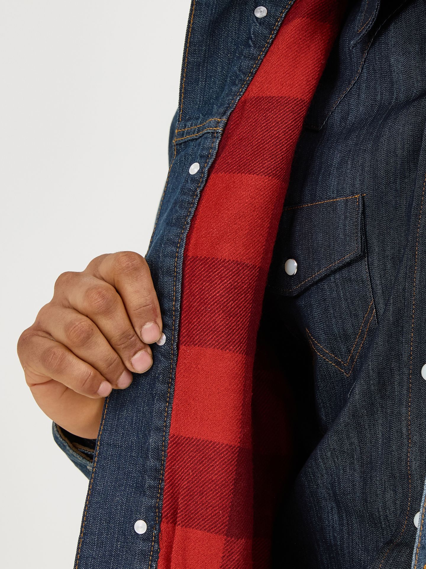 Мужская куртка Wrangler Blanket Lined Denim Jacket, цвет: Rustic — фото 7