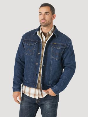 Classic WRANGLER Hero Vest Blue Men's 3XL Sherpa Lined Corduroy Collar ...