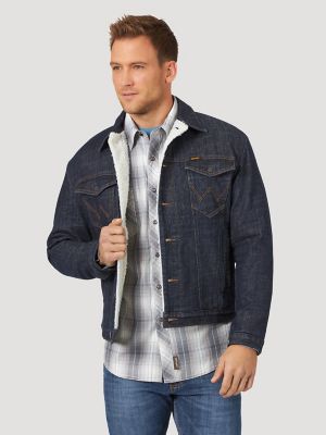 wrangler fur lined denim jacket