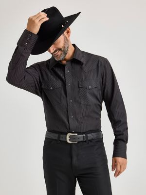 Wrangler Men's Vintage Indigo Western Shirt – Western Edge, Ltd.