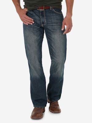 Wrangler Mens Retro Slim Boot Jeans Big and Tall Blue 36W x 38L 