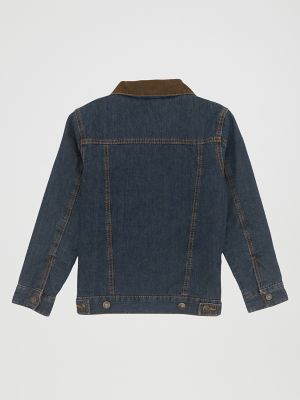 Boy&rsquo;s Wrangler&reg; Blanket Lined Denim Jacket in Rustic Blue