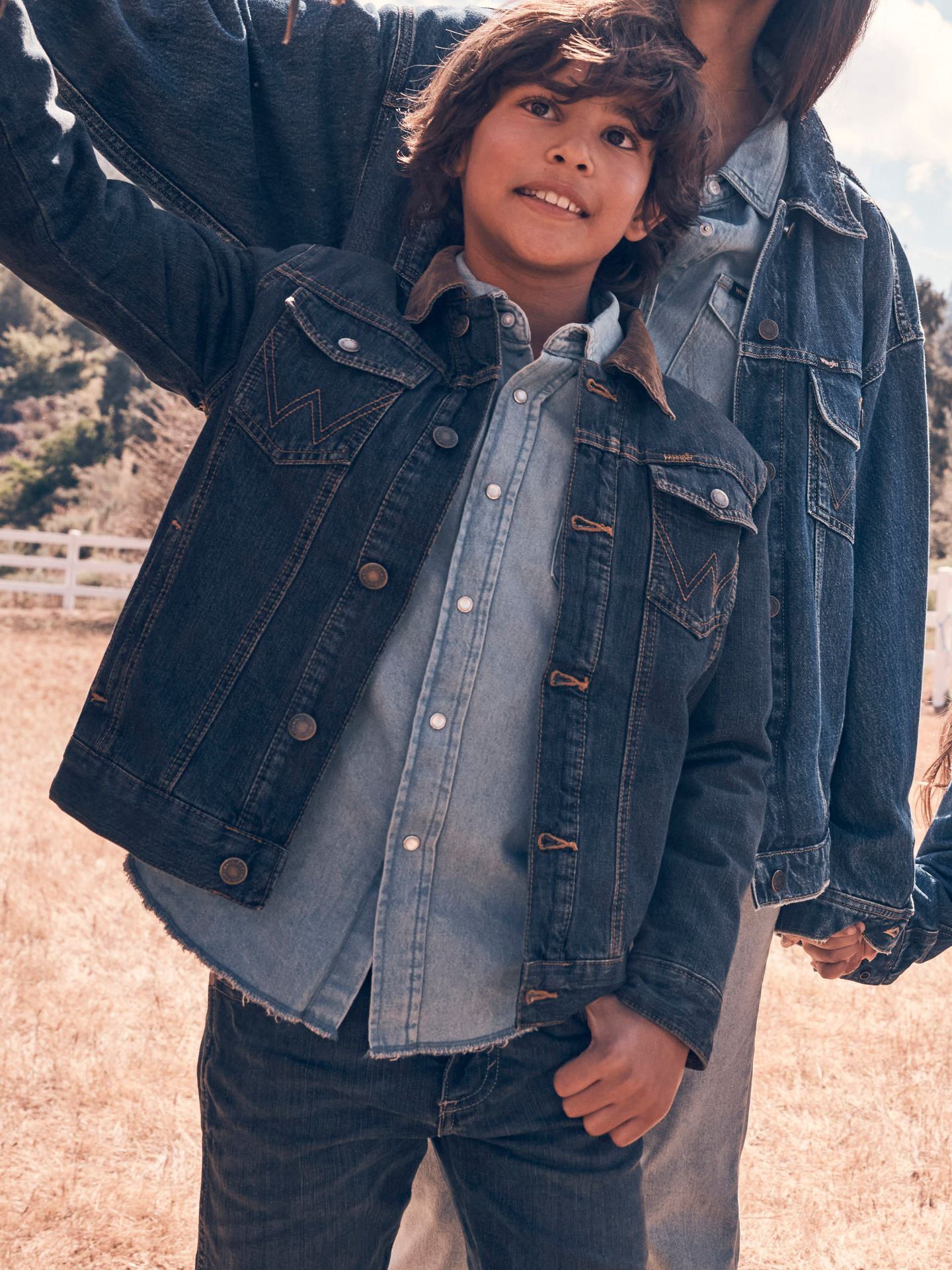 Куртка Wrangler® Blanket Lined Denim Jacket для мальчиков, цвет: Синий — фото 1