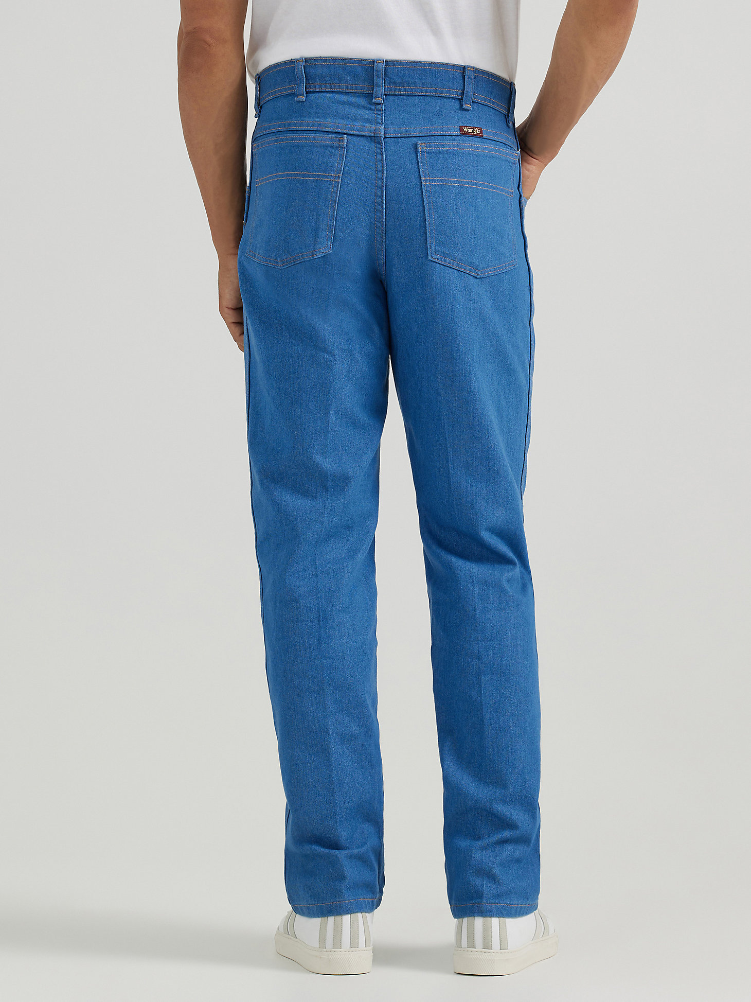 Wrangler® Men's Five Star Premium Regular Flex Fit Jean in Light Blue alternative view 1