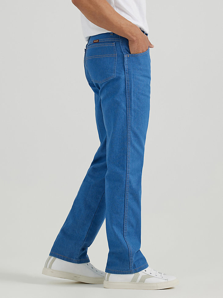 Wrangler® Men's Five Star Premium Regular Flex Fit Jean in Light Blue alternative view 3