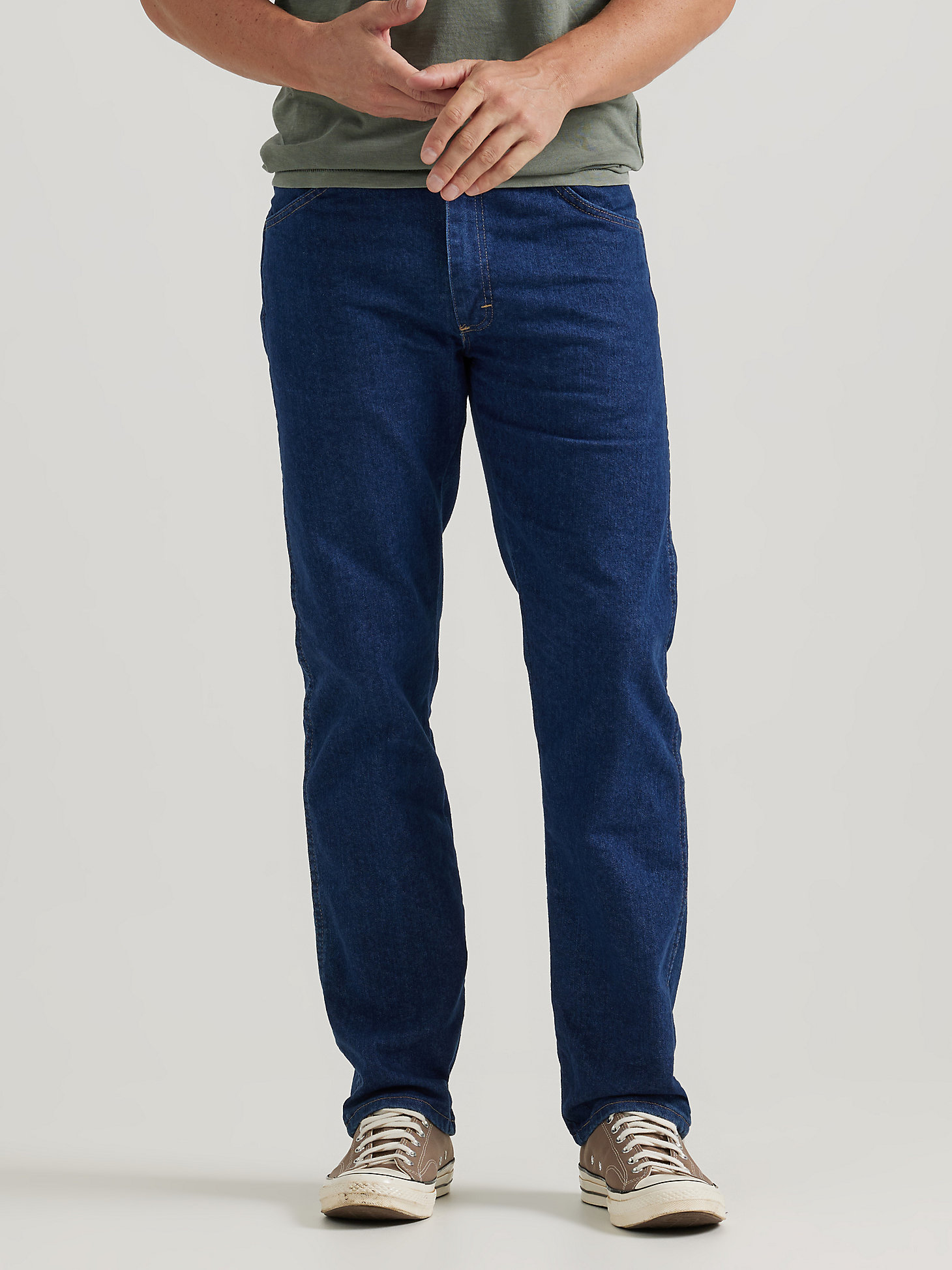Mens Wrangler Larston tapered stretch slim fit jeans /'Indigo wit/' SECONDS WA16