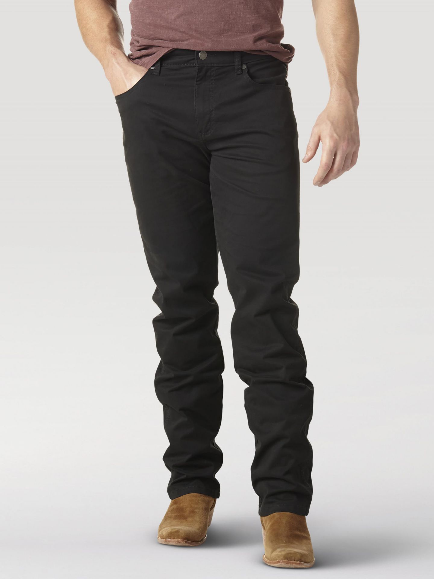 Мужские брюки Wrangler Retro® Slim Fit Straight Leg, цвет: Чёрный — фото 2